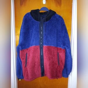 Original Use Plush Sherpa Hoodie in Royal Blue